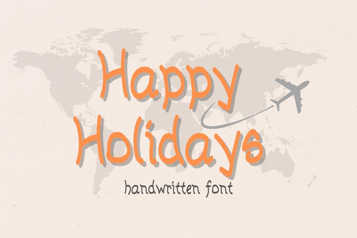 Beispiel einer Happy Holidays Regular-Schriftart