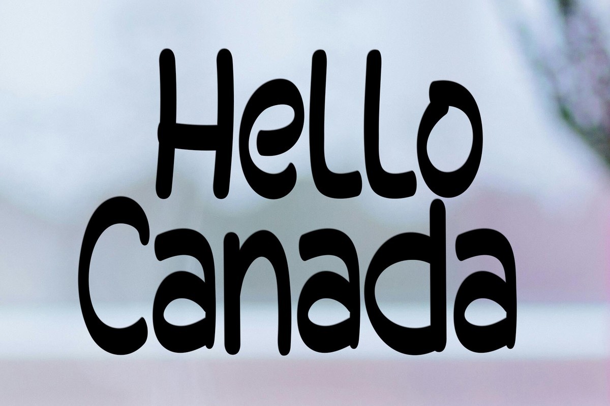 Beispiel einer Hello Canada Regular-Schriftart