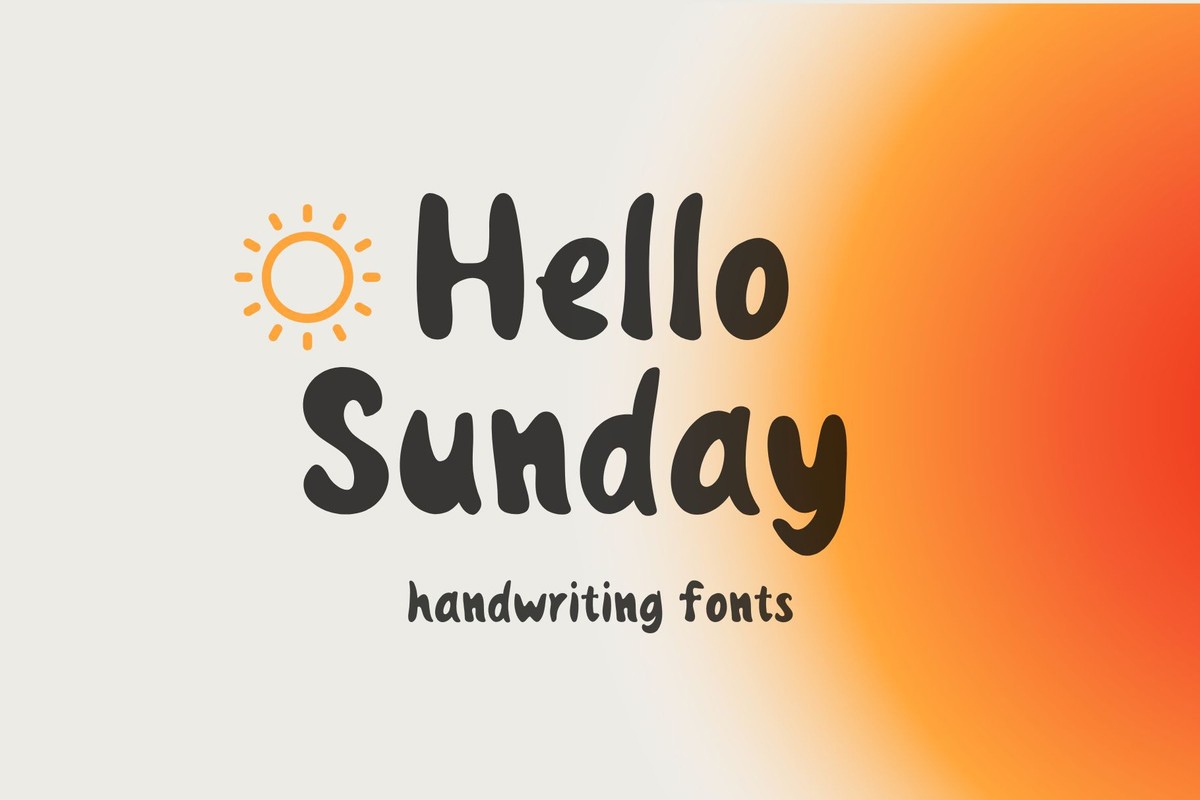 Beispiel einer Hello Sunday Regular-Schriftart