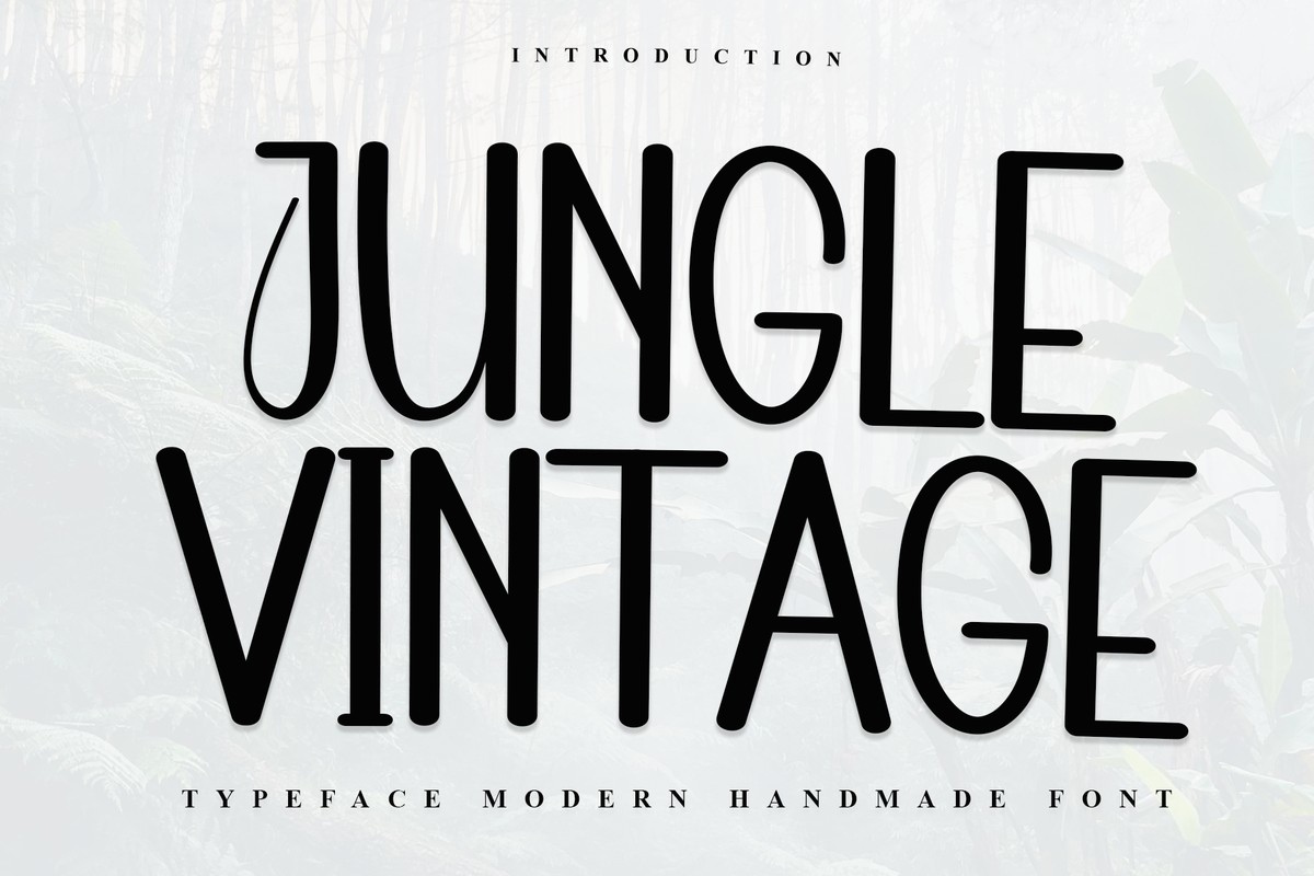 Beispiel einer Jungle Vintage-Schriftart