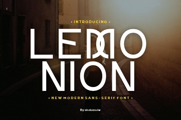 Beispiel einer Lemonion Regular-Schriftart