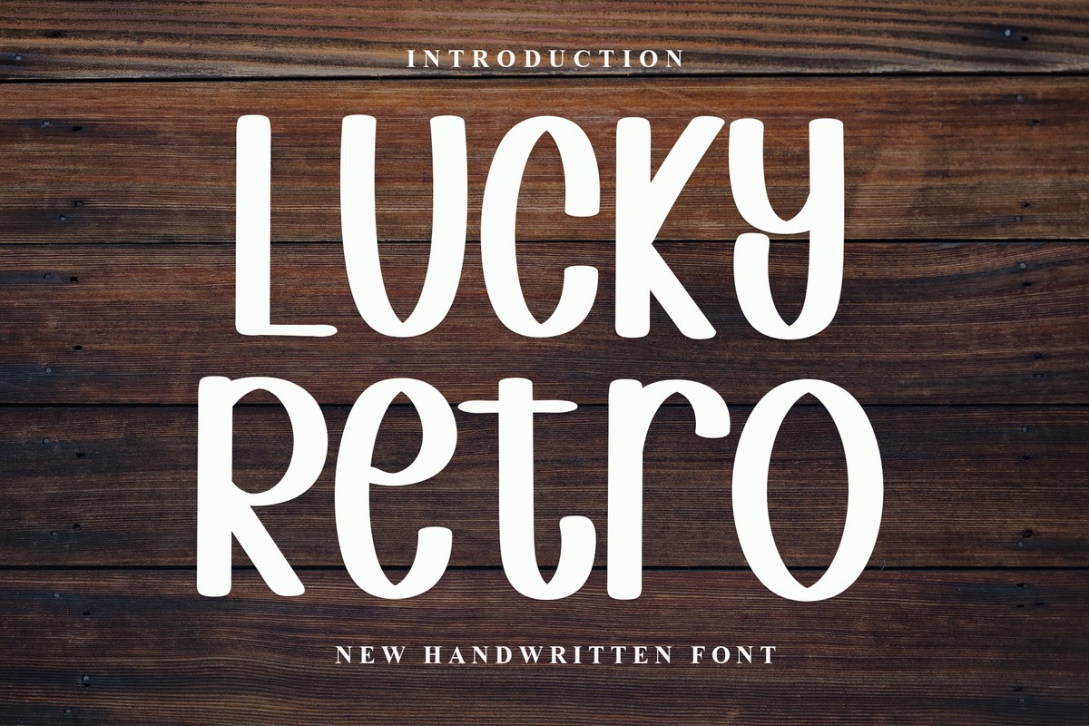 Beispiel einer Lucky Retro Regular-Schriftart