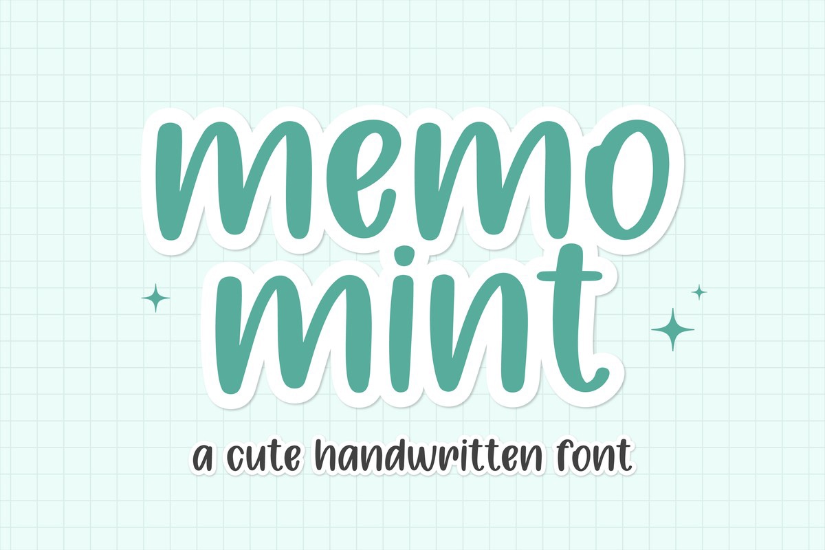 Beispiel einer Memo Mint-Schriftart