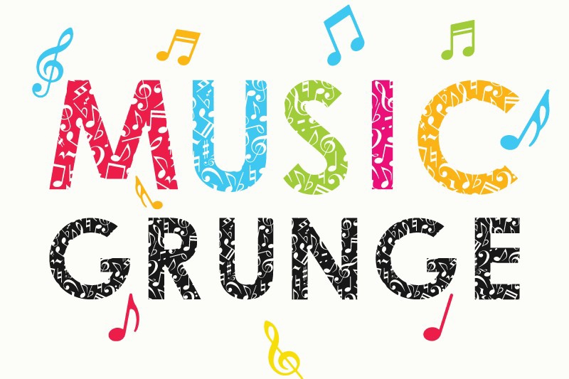 Beispiel einer Music Grunge-Schriftart