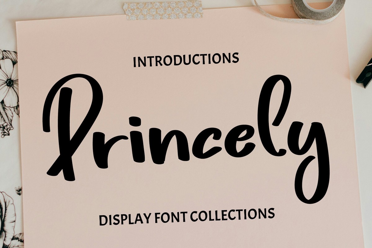 Beispiel einer Princely Regular-Schriftart