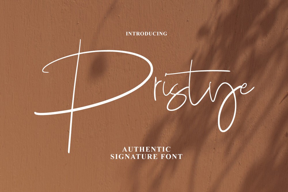 Beispiel einer Pristye Signature-Schriftart