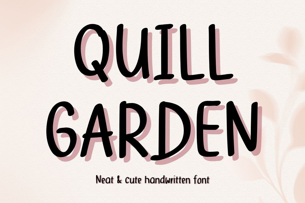 Beispiel einer QuillGarden Regular-Schriftart