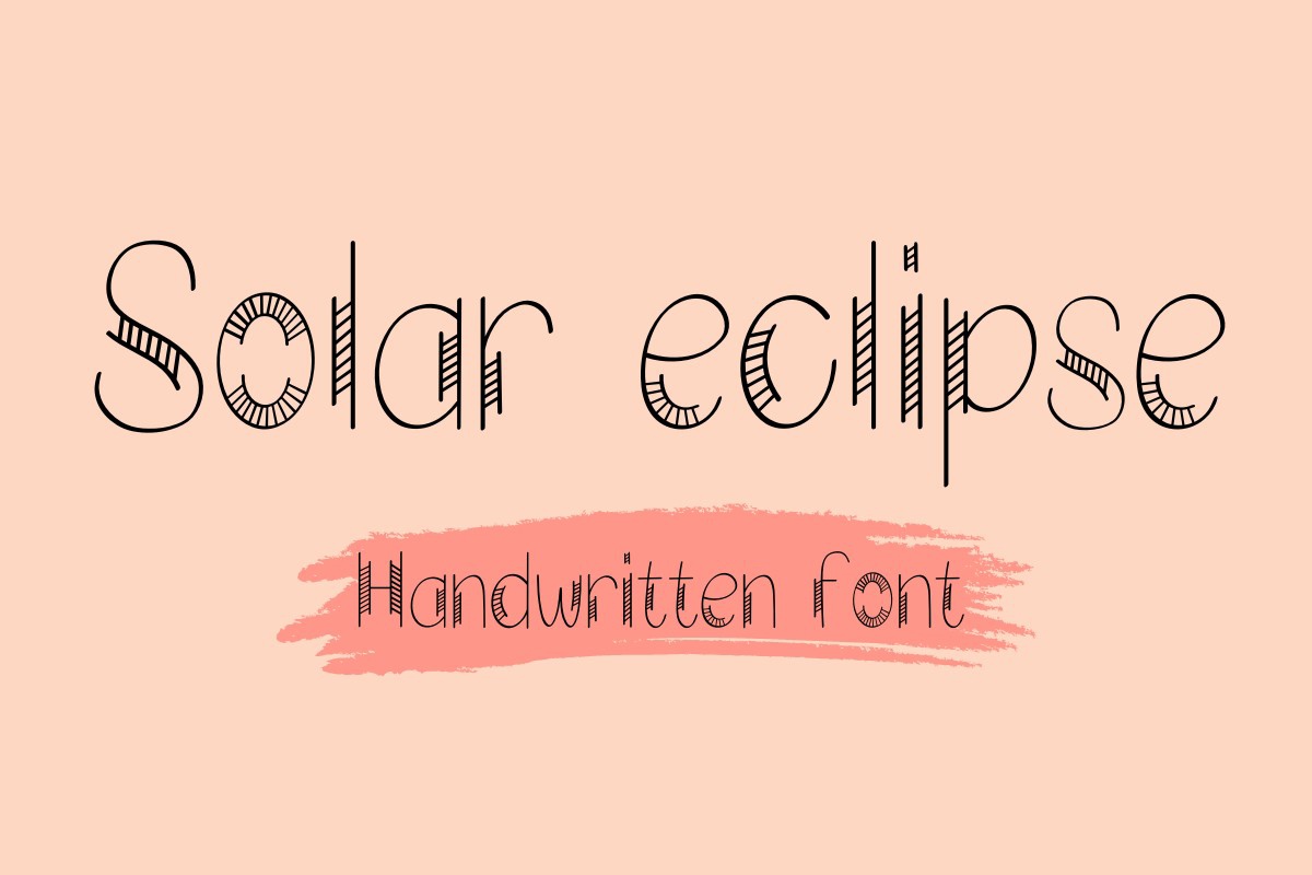 Beispiel einer Solar Eclipse-Schriftart