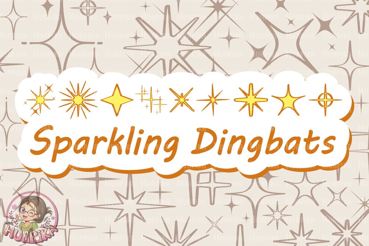 Beispiel einer Sparkling Dingbats-Schriftart