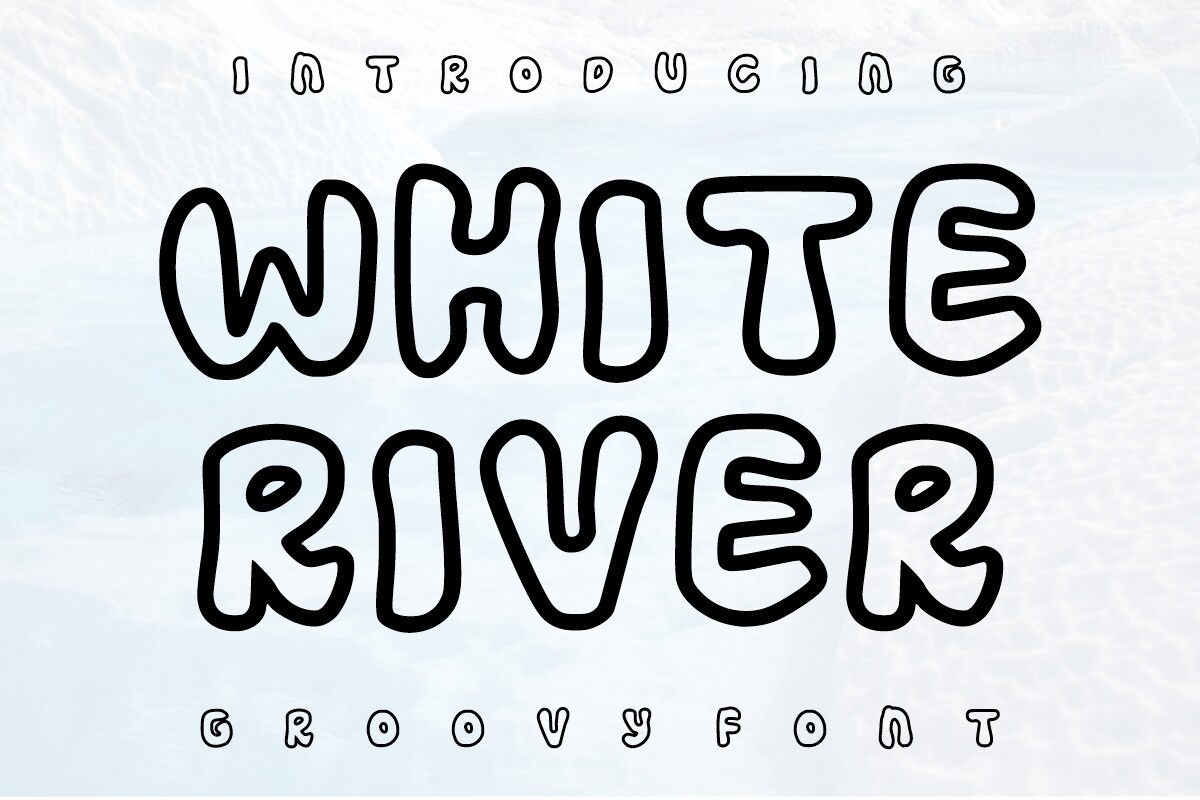 Beispiel einer White River-Schriftart