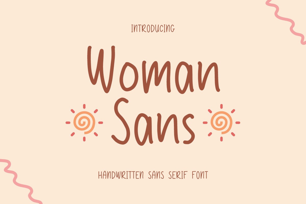 Beispiel einer Woman Sans Regular-Schriftart