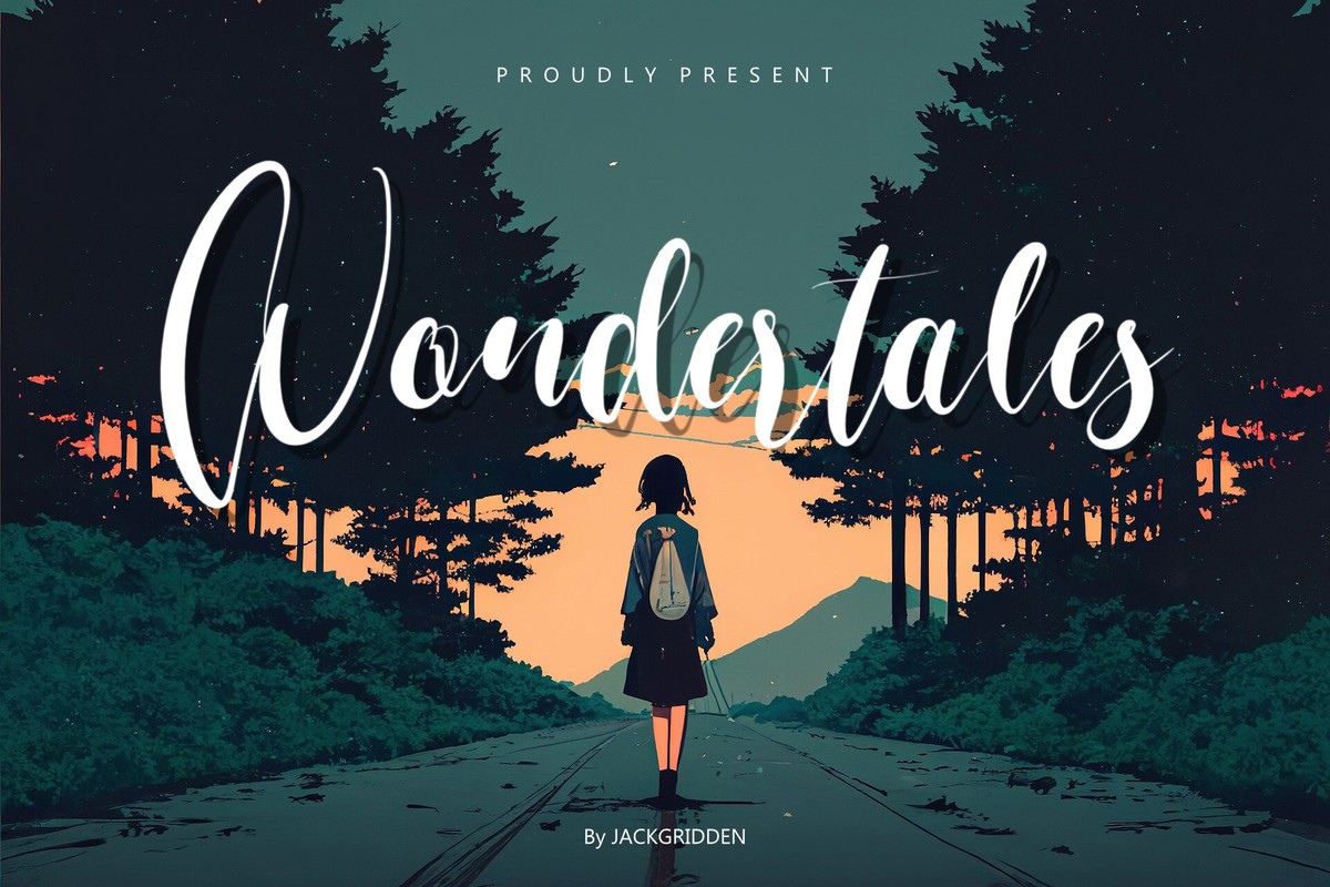 Beispiel einer Wondertales Regular-Schriftart