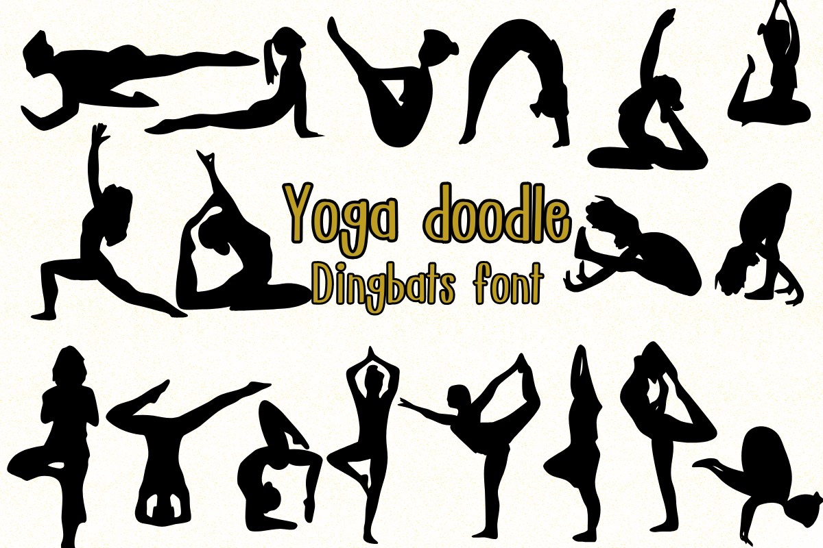 Beispiel einer Yoga Doodle-Schriftart