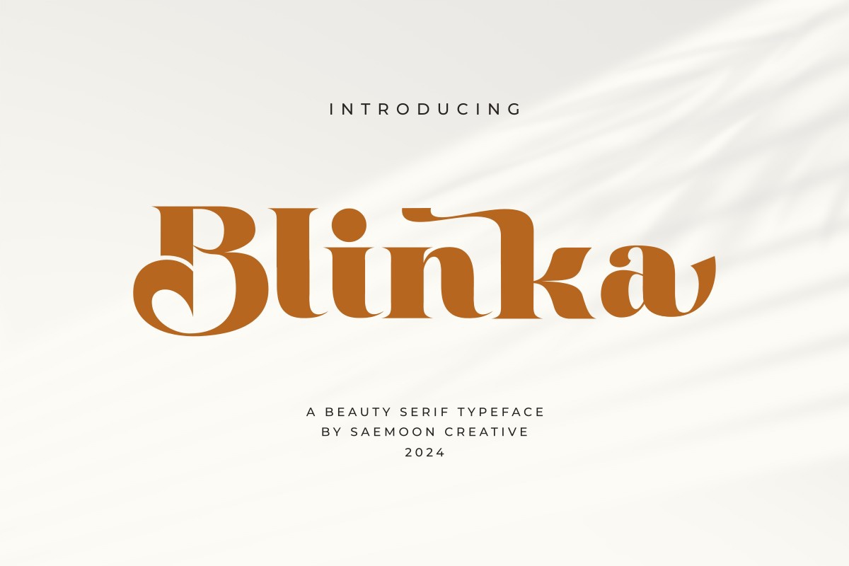 Beispiel einer Blinka Regular-Schriftart