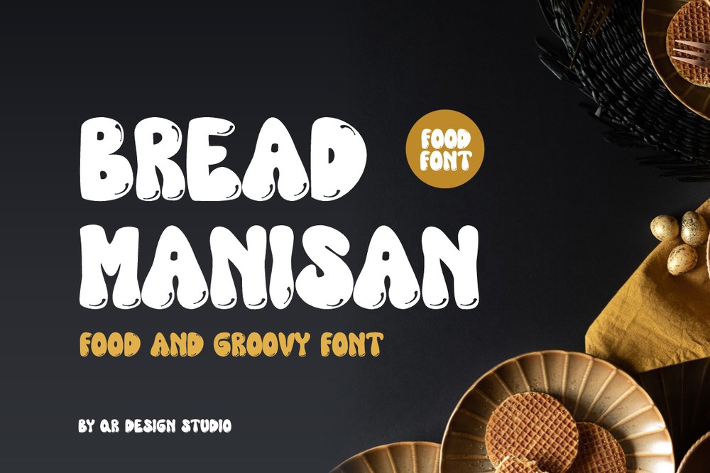 Beispiel einer Bread Manisan Regular-Schriftart