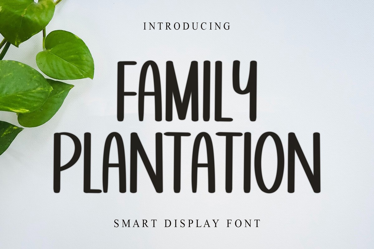 Beispiel einer Family Plantation Regular-Schriftart