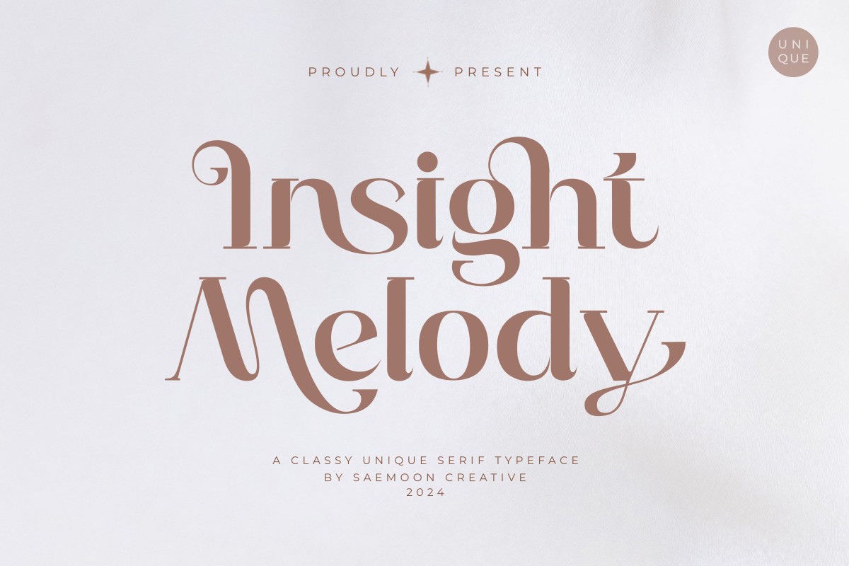 Beispiel einer Insight Melody Regular-Schriftart