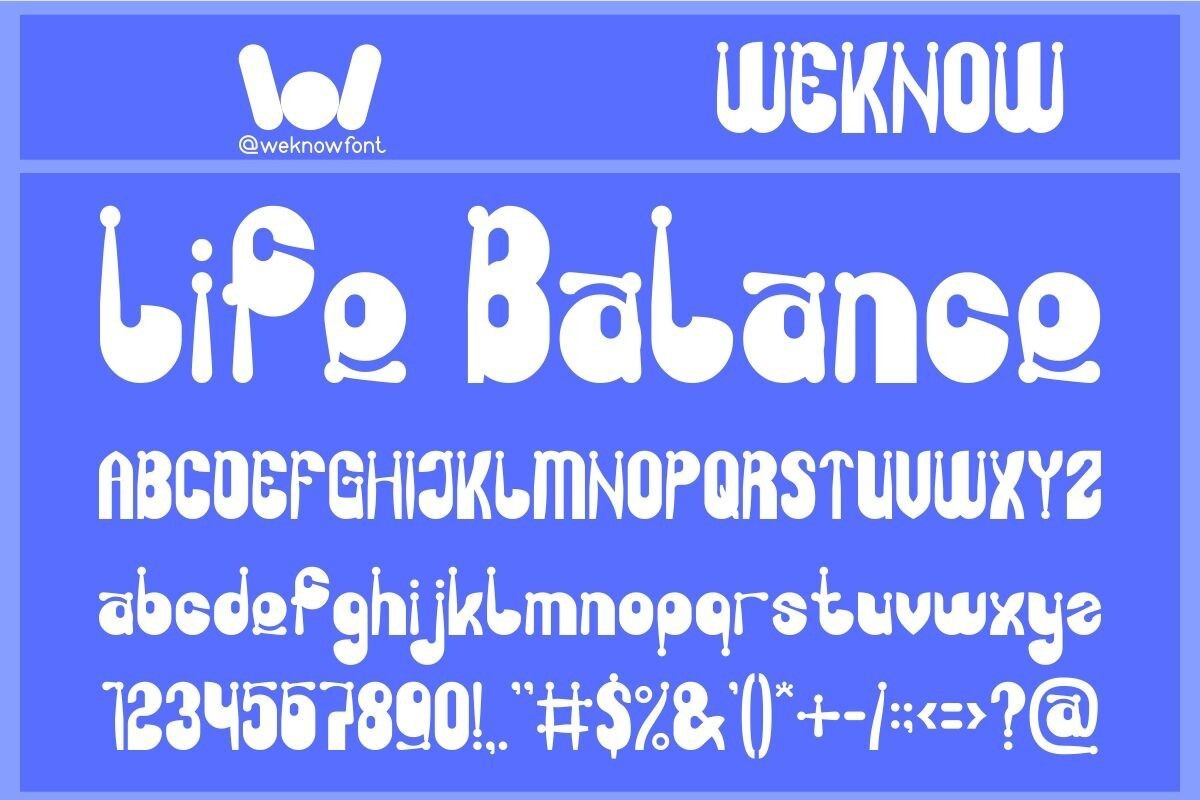 Beispiel einer Life Balance Light-Schriftart