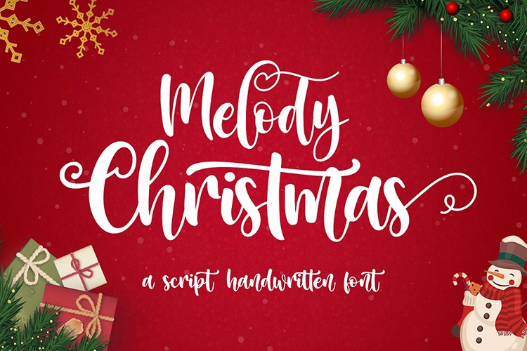 Beispiel einer Melody Christmas Regular-Schriftart