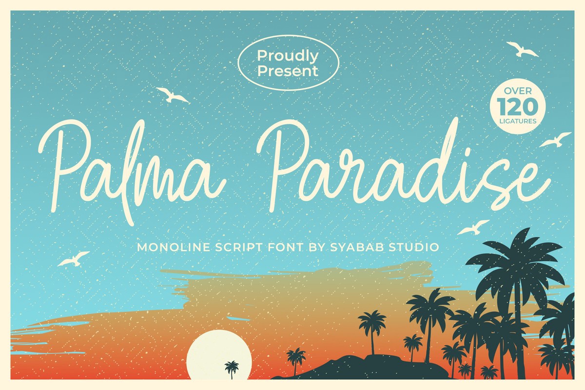 Beispiel einer Palma Paradise Regular-Schriftart