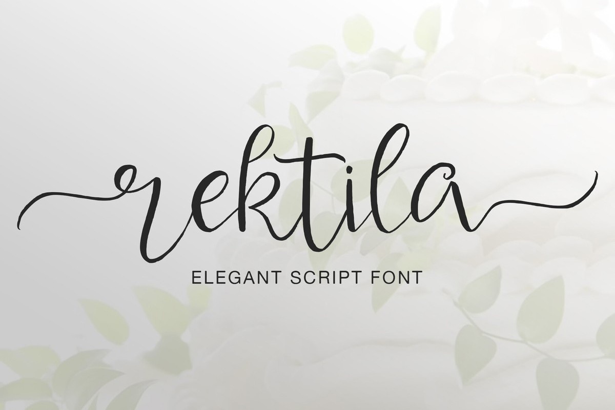 Beispiel einer Rektila Regular-Schriftart