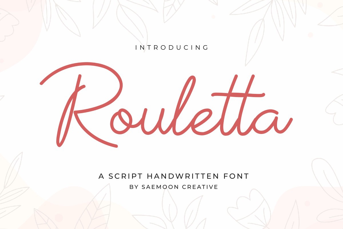 Beispiel einer Rouletta Regular-Schriftart