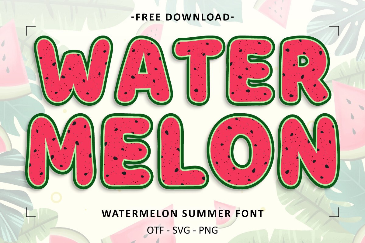 Beispiel einer Watermelon Summer-Schriftart