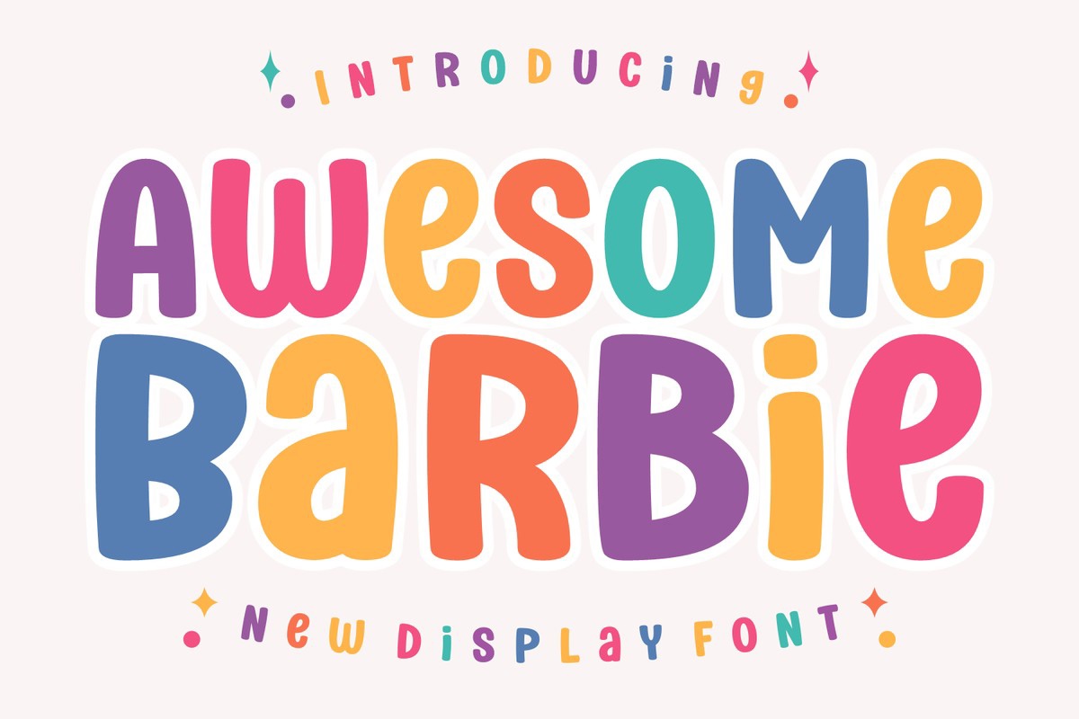 Beispiel einer Awesome Barbie-Schriftart