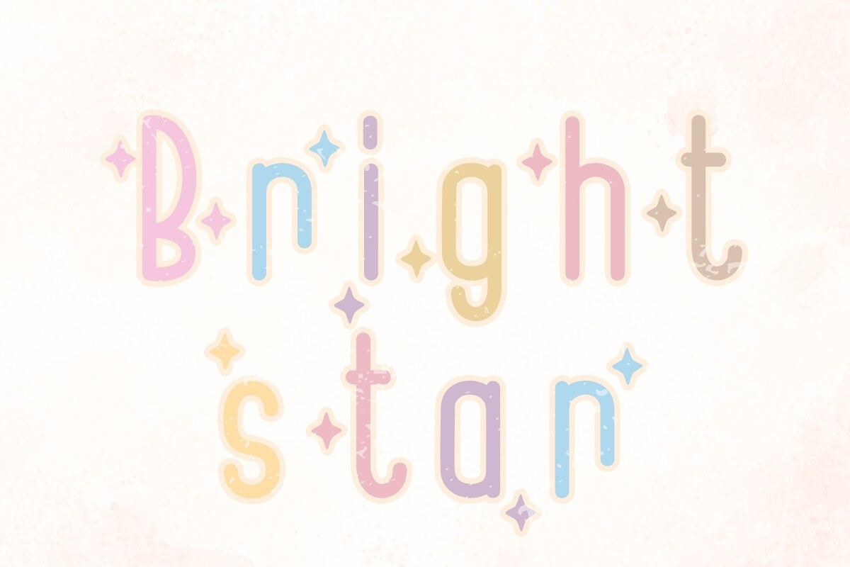 Beispiel einer Bright Star-Schriftart