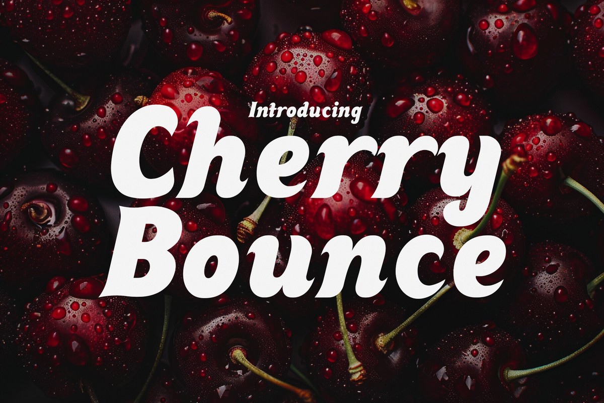 Beispiel einer Cherry Bounce Regular-Schriftart