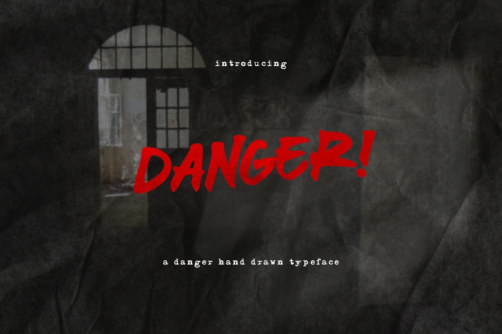 Beispiel einer Danger Regular-Schriftart