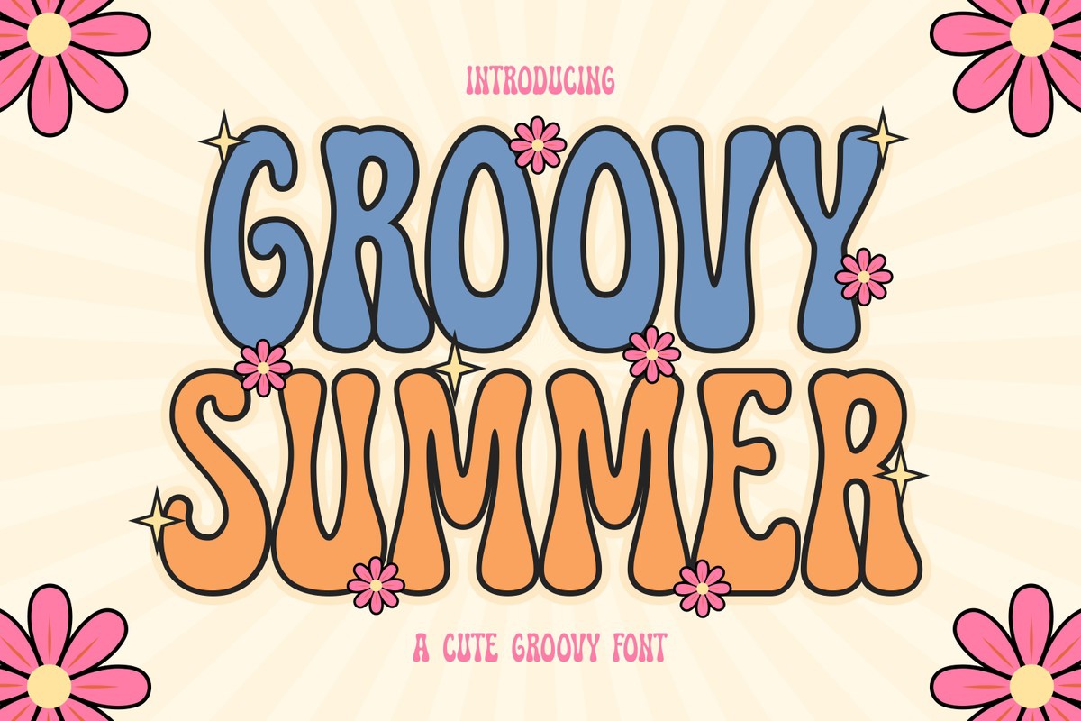 Beispiel einer Groovy Summer-Schriftart