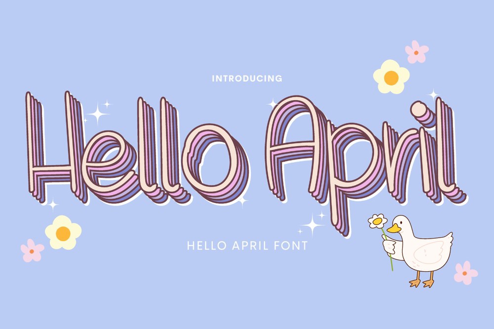 Beispiel einer Hello April-Schriftart