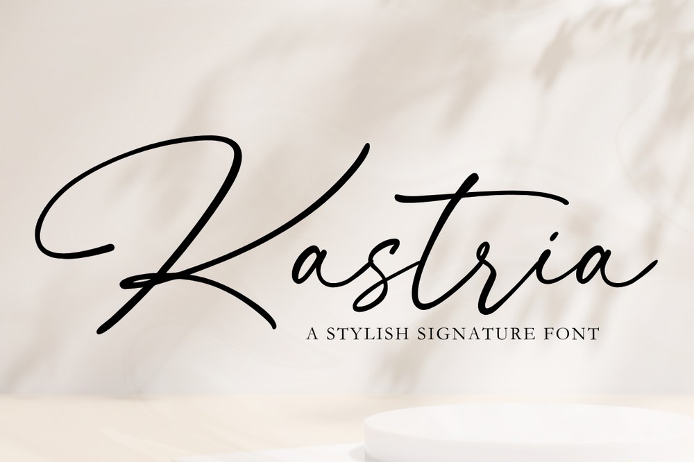 Beispiel einer Kastria-Schriftart