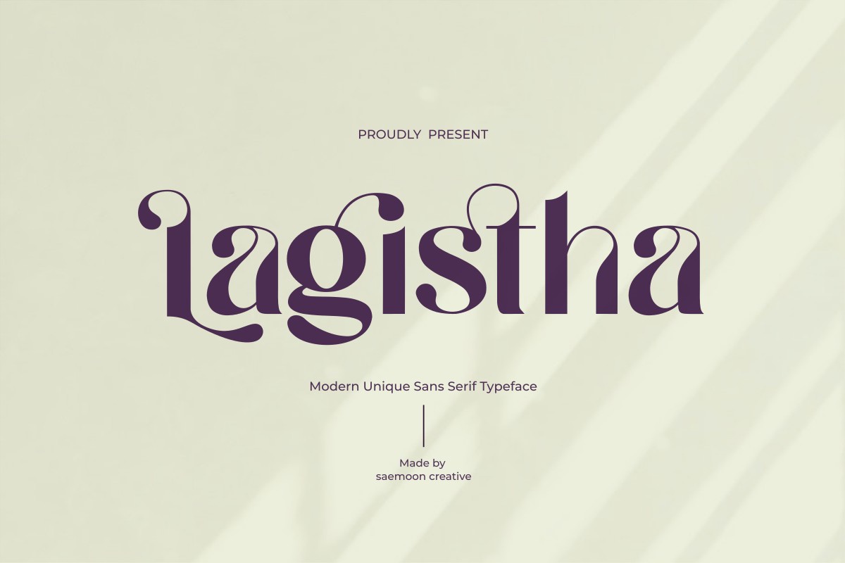 Beispiel einer Lagistha Regular-Schriftart