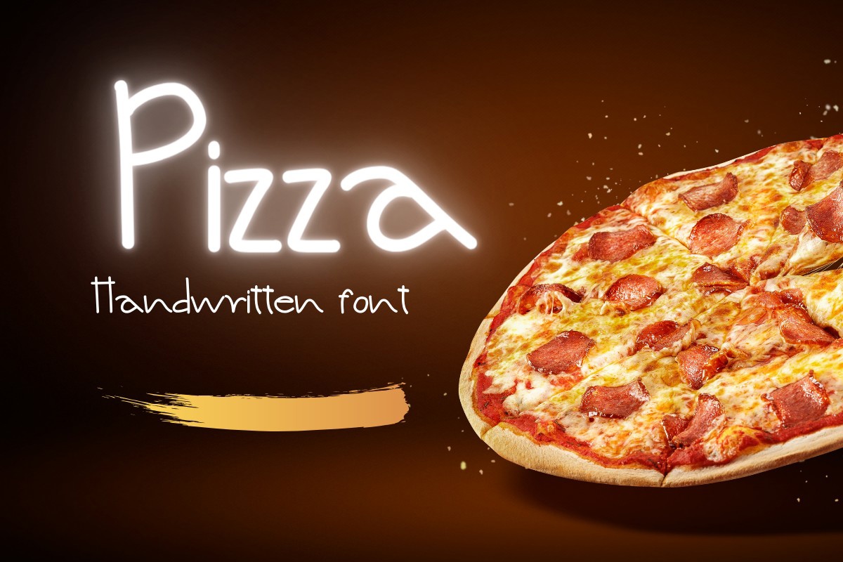 Beispiel einer Pizza-Schriftart