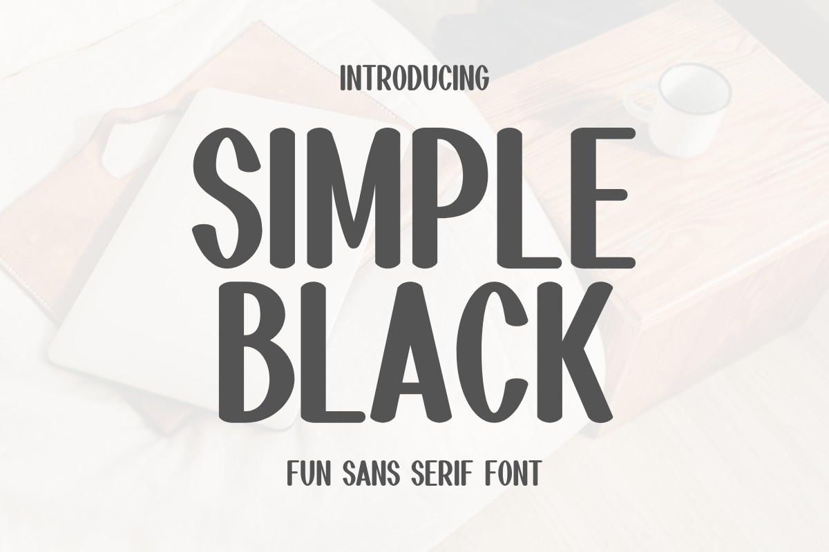 Beispiel einer Simple Black-Schriftart