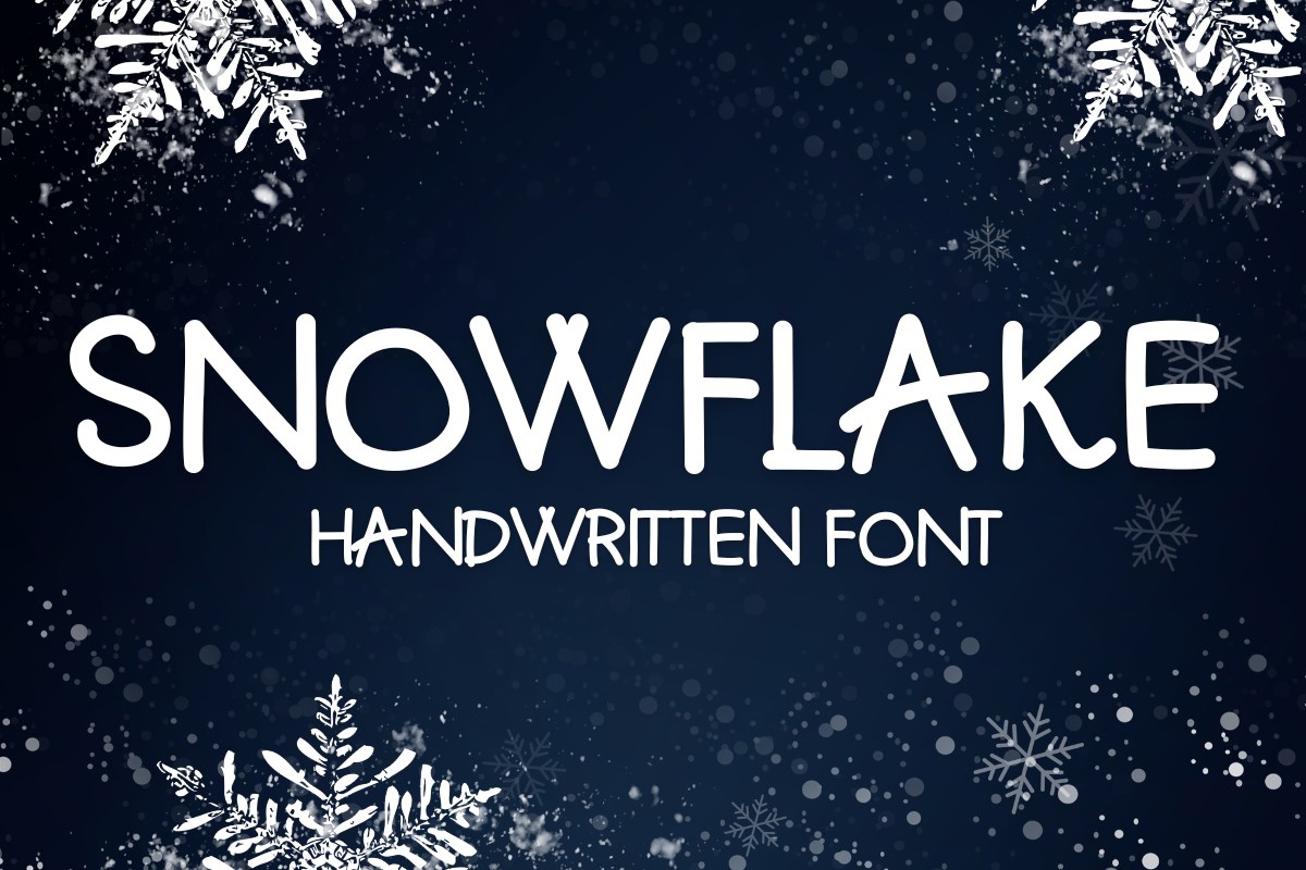 Beispiel einer Snowflake Regular-Schriftart