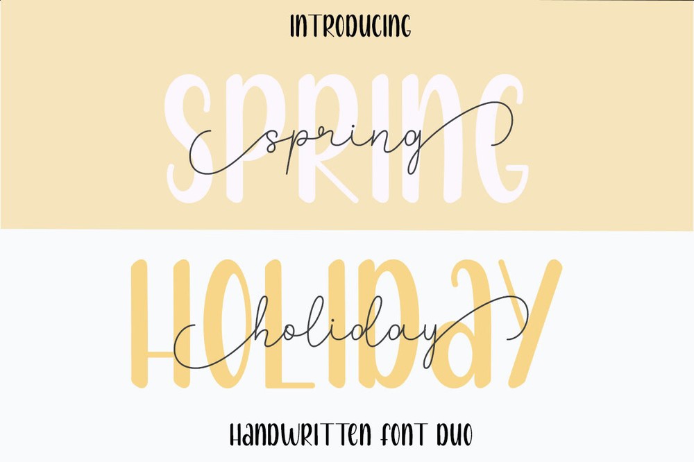 Beispiel einer Spring Holiday Regular-Schriftart