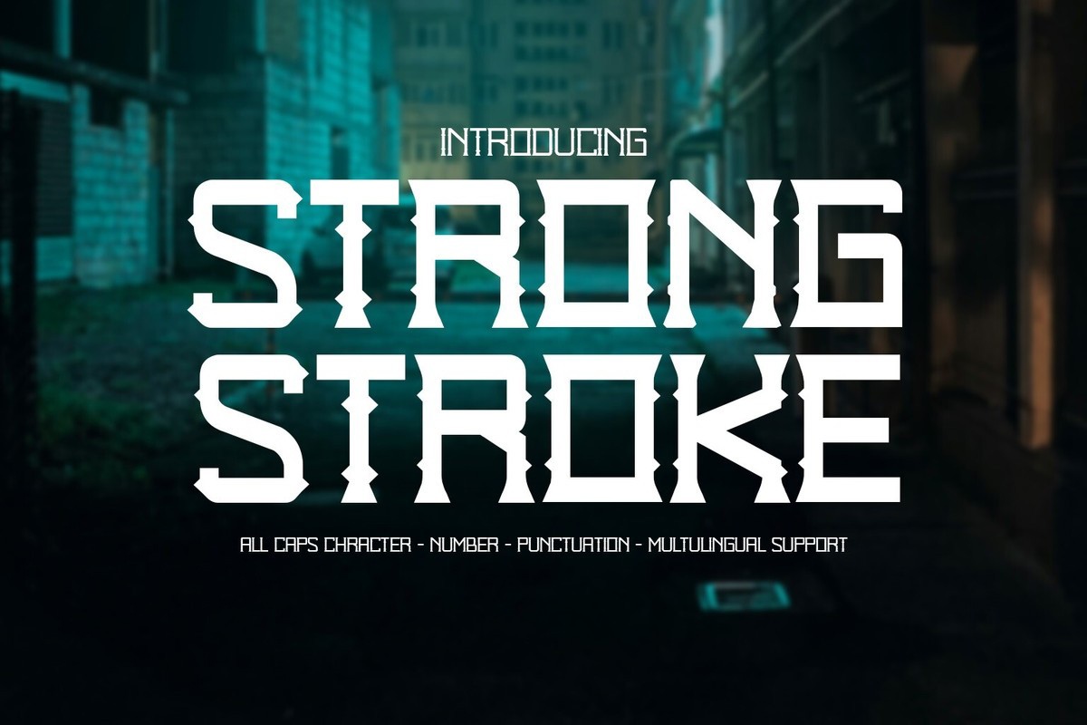 Beispiel einer Strong Stroke-Schriftart