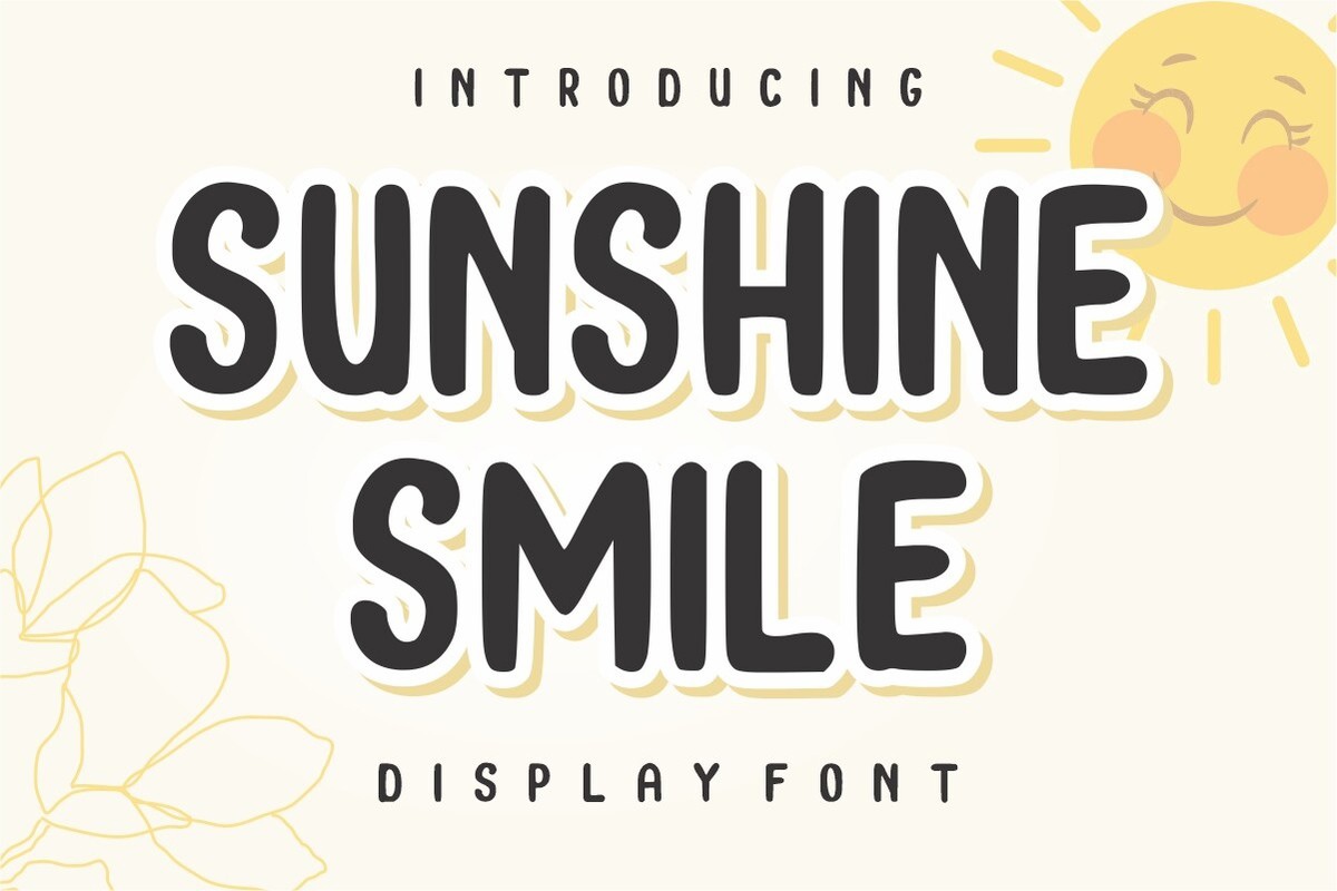 Beispiel einer Sunshine Smile Regular-Schriftart