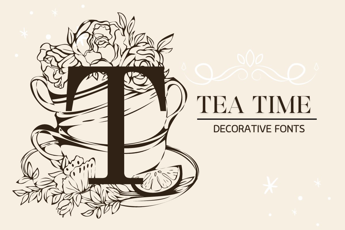 Beispiel einer Teatime-Schriftart