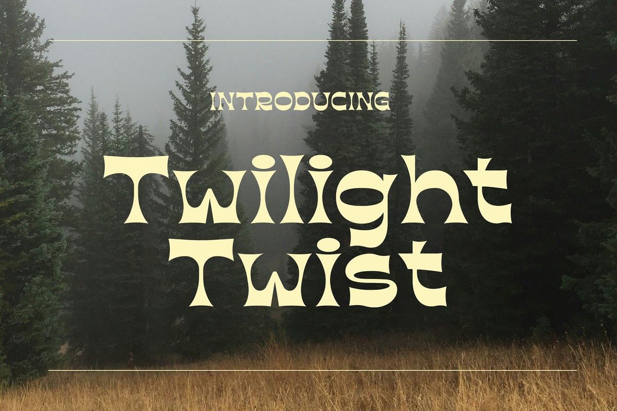 Beispiel einer Twilight Twist-Schriftart