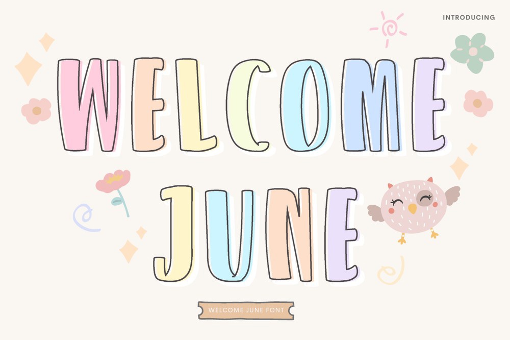 Beispiel einer Welcome June-Schriftart