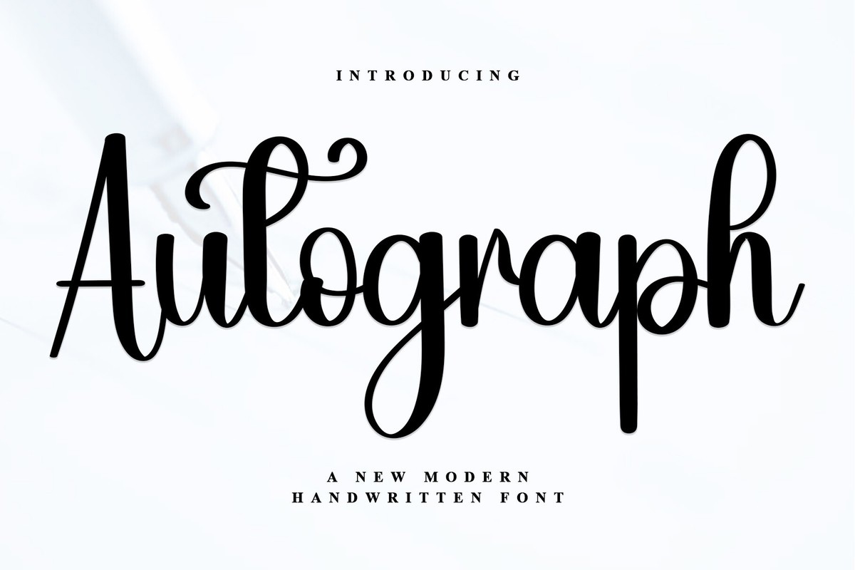 Beispiel einer Autograph-Schriftart