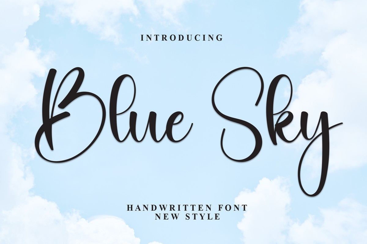 Beispiel einer Blue Sky-Schriftart