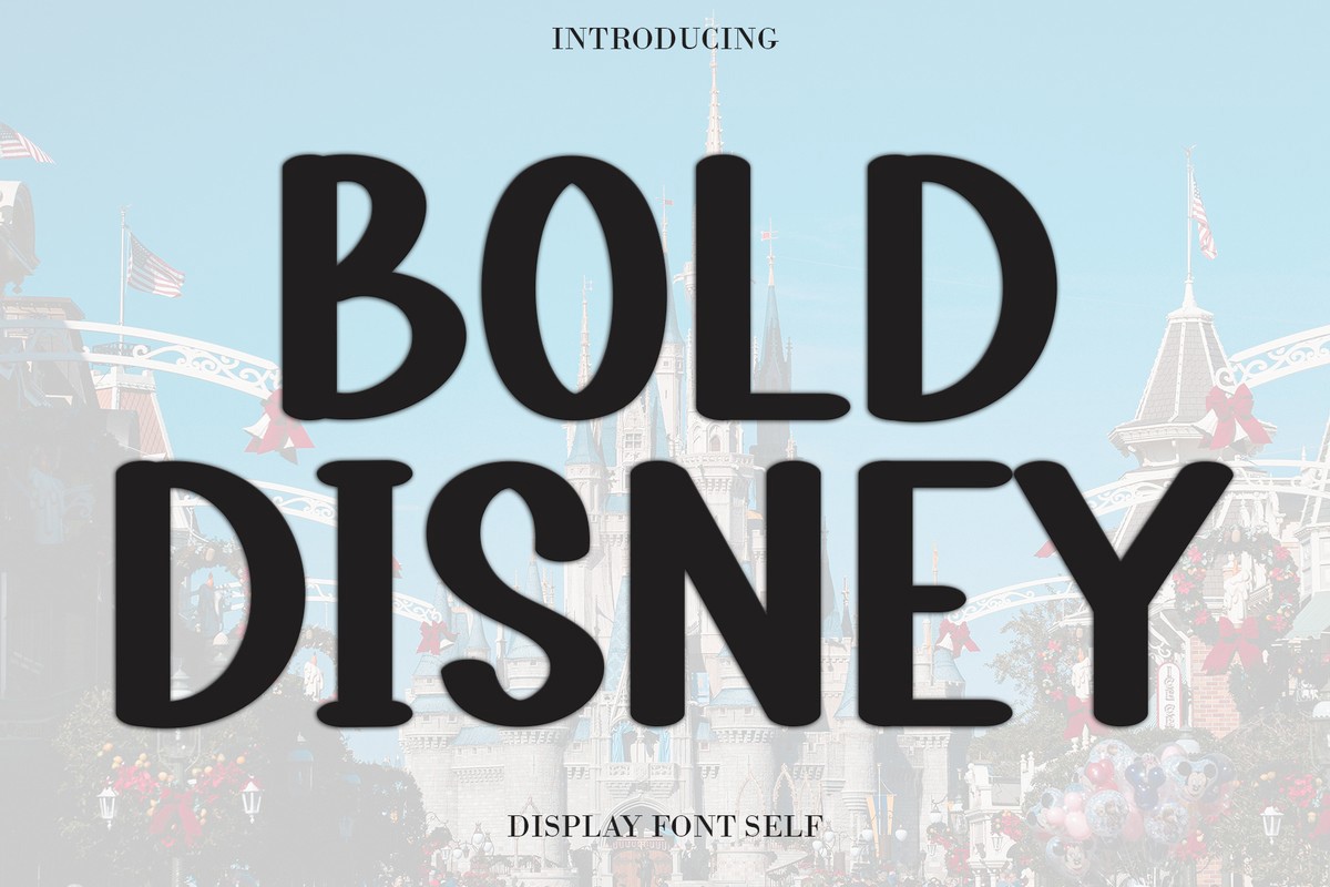 Beispiel einer Bold Disney Regular-Schriftart