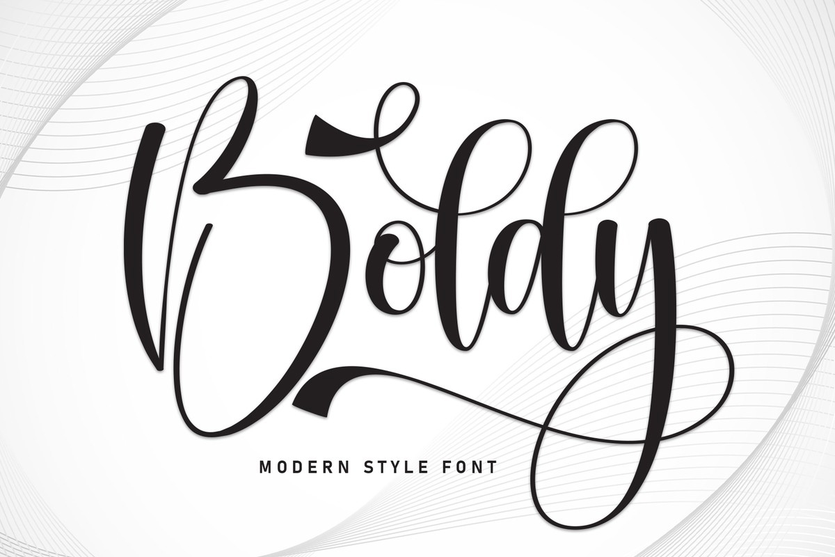 Beispiel einer Boldy-Schriftart