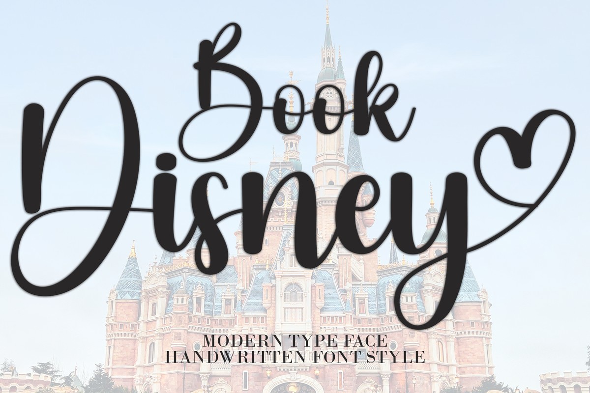 Beispiel einer Book Disney Regular-Schriftart