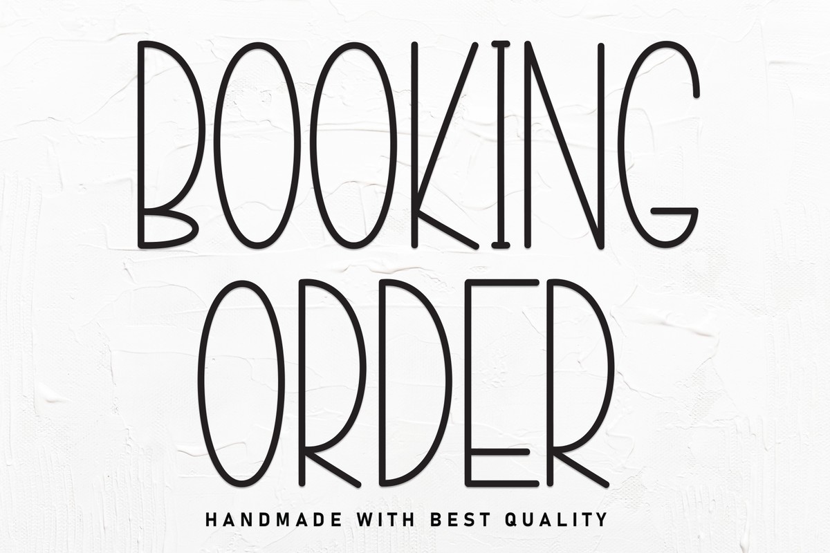 Beispiel einer Booking Order Regular-Schriftart